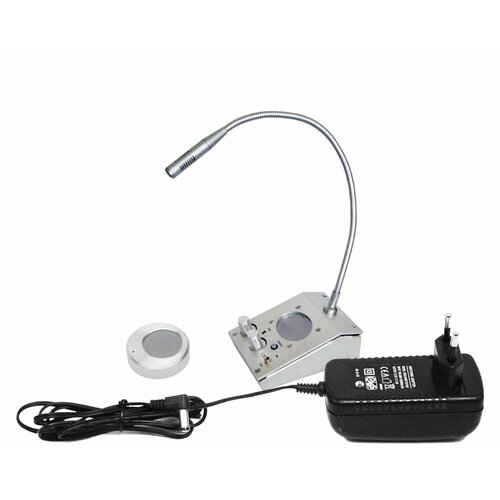 Цифровое переговорное устройство (интерком) клиент-кассир Duet-100 (Alum) (F1525EU). Переговорное устройство громкой связи клиент-кассир