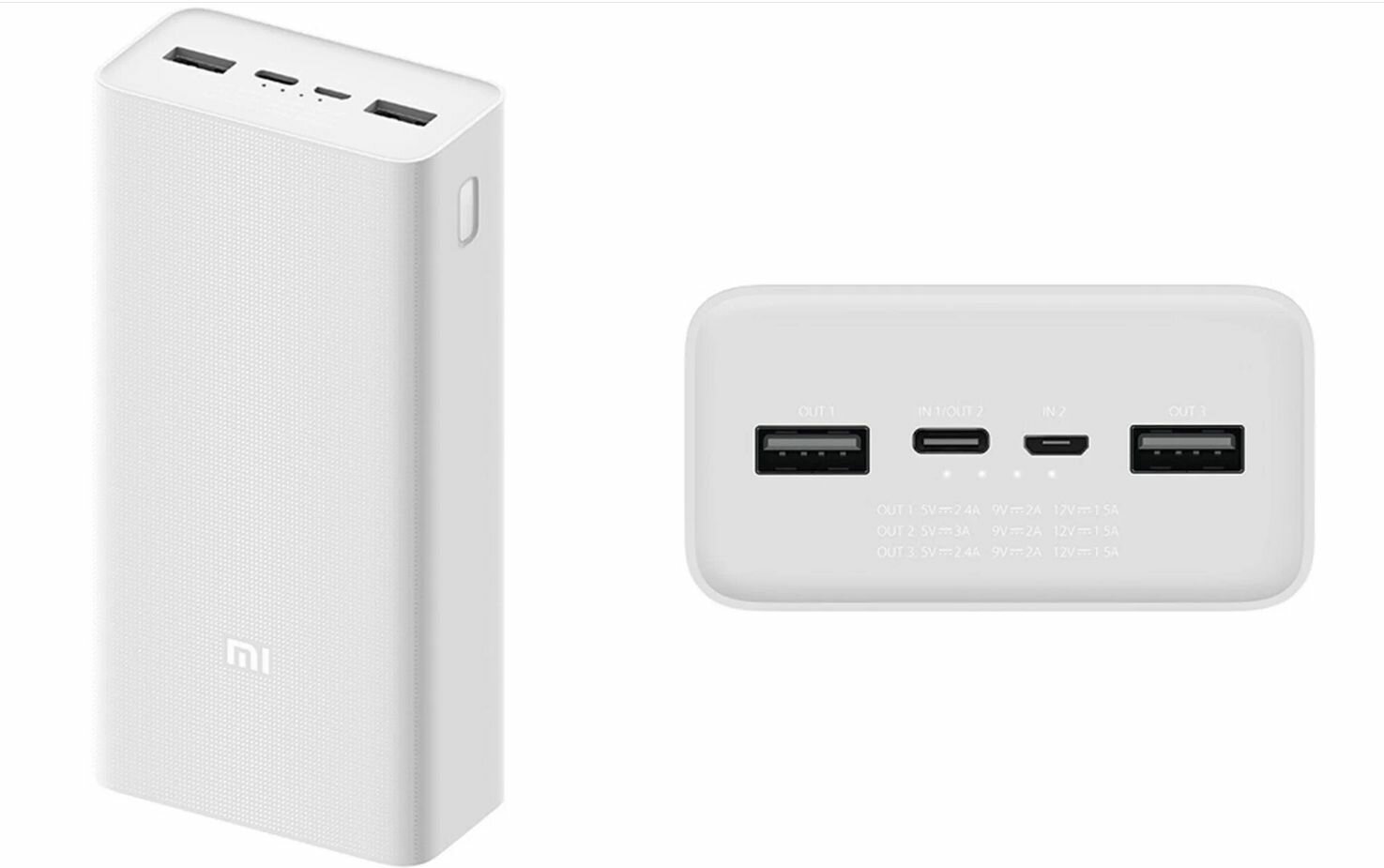 Внешний аккумулятор Frbby Power Bank 3 30000mah, портативный аккумулятор, Power Bank, белый — фото 1