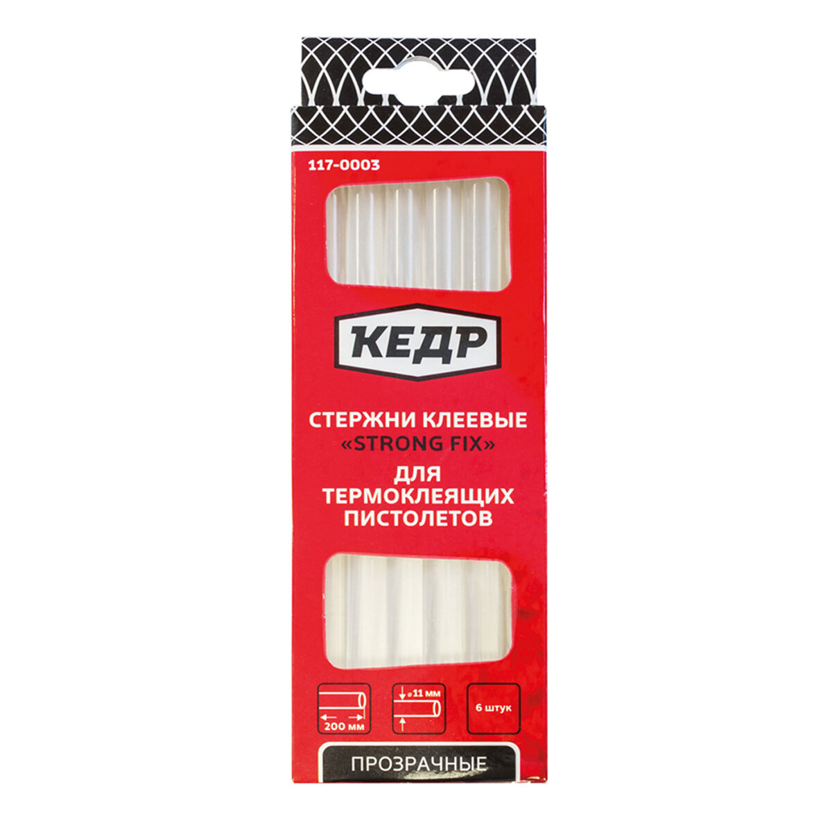 Стержни сменные с клеем 112 мм*20 см (прозрачн.) упак. 6 шт. 