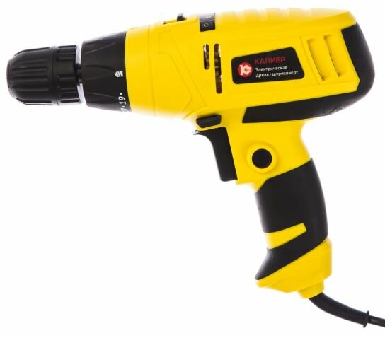 Дрель-шуруповёрт калибр ДЭ-550/2ШМ желтый