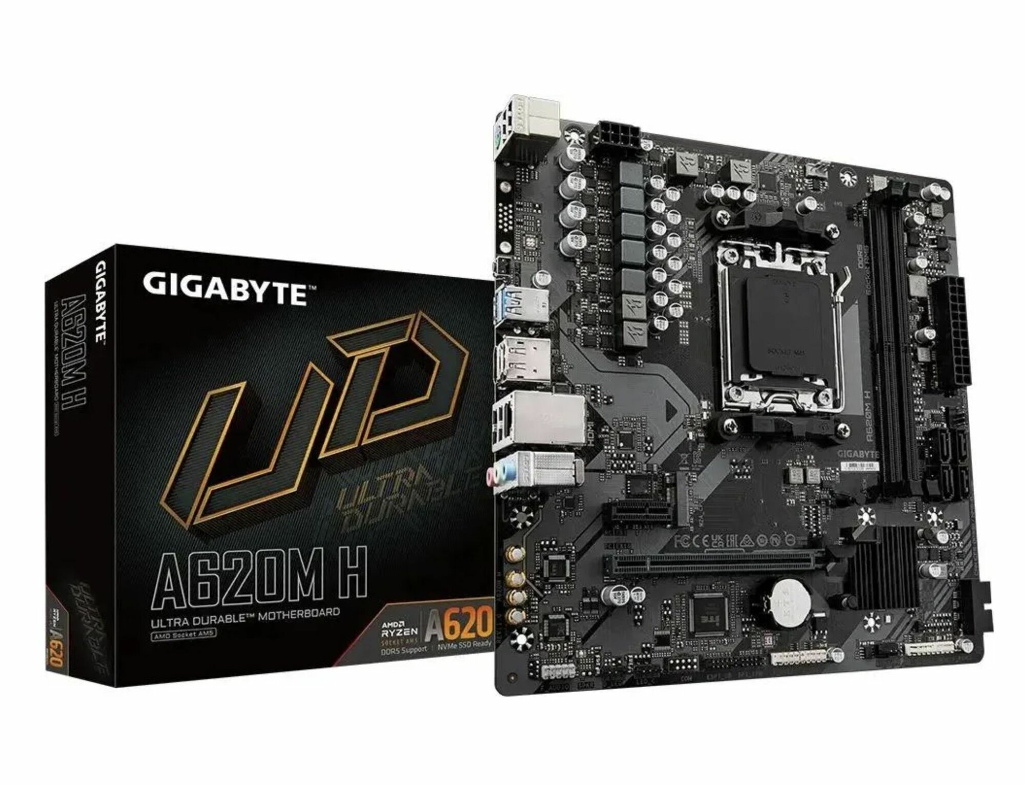 Материнская плата GIGABYTE AMD A620 SAM5 MATX A620M H, SocketAM5