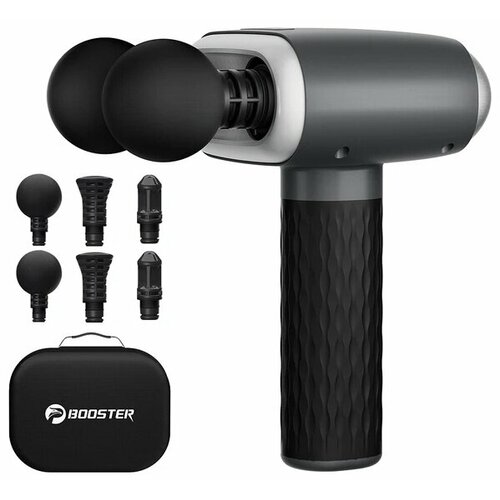 Массажер для тела беспроводной Booster DM ручной, инфракрасный прогрев, серый