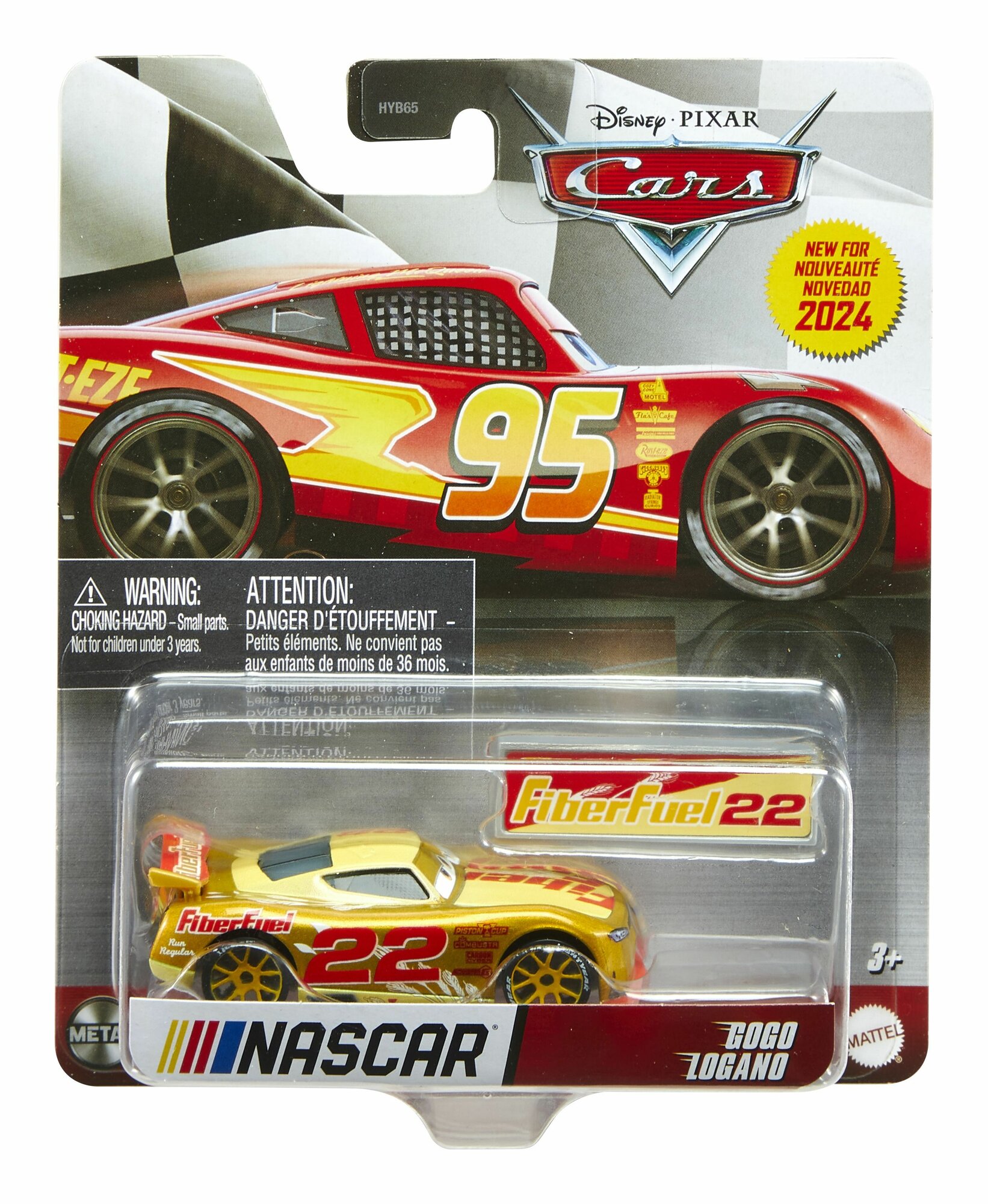 Машинка Cars герои мультфильмов Nascar Gogo Logano HXW36