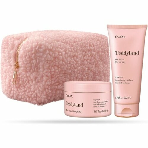 Подарочный набор Pupa TEDDYLAND Рисовое молоко и сахар масло для тела гель для душа косметичка 3999₽