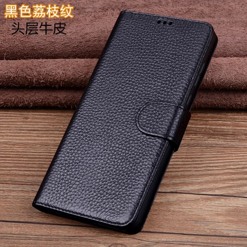 Чехол-книжка из натуральной кожи с отделениями для карт для Honor 200 Pro, Litch Black, for Honor 200 Pro