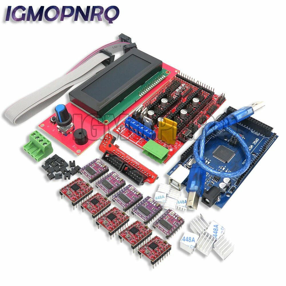 Комплект Arduino Mega 2560 R3 CH340 для 3D принтера, DRV8825 Set — фото 1