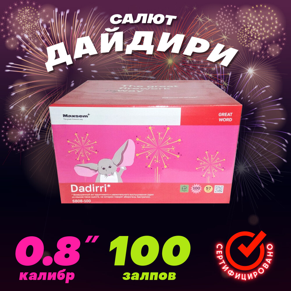 Салют "Dadirri" 100 залпов