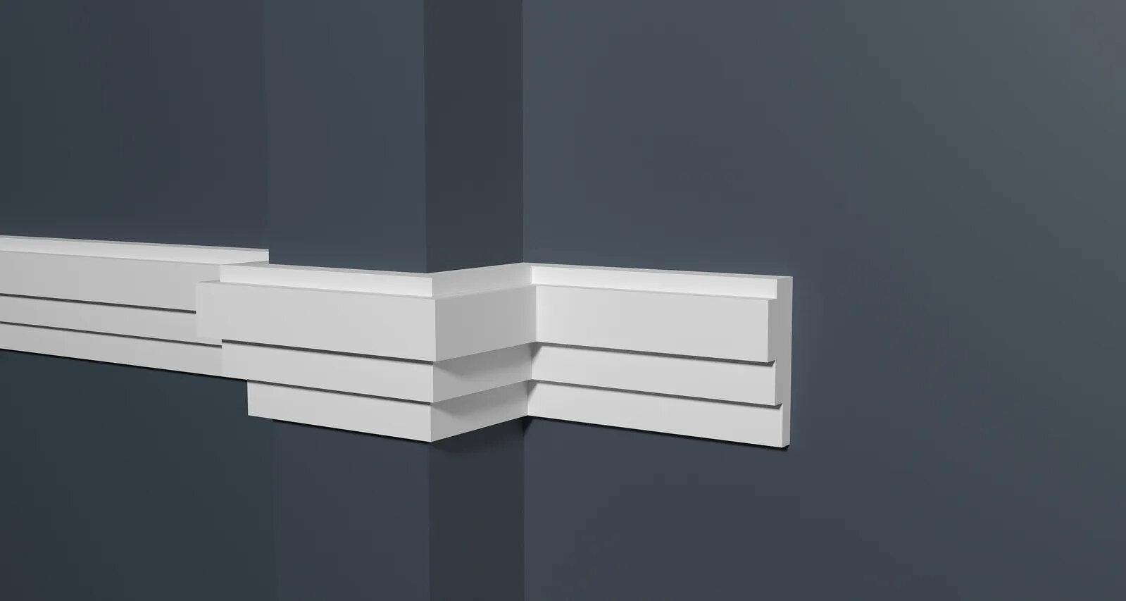 Молдинг Decor Dizain DD625 дюрополимерный влагостойкий под покраску длина 2 м 1 шт.