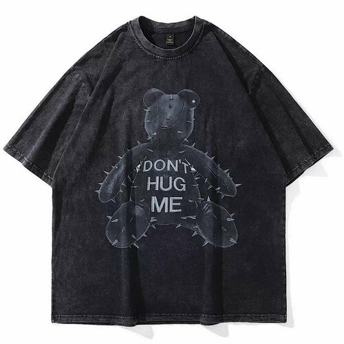фото Футболка варенка oversize оверсайз, размер onesize 42-52, черный 12