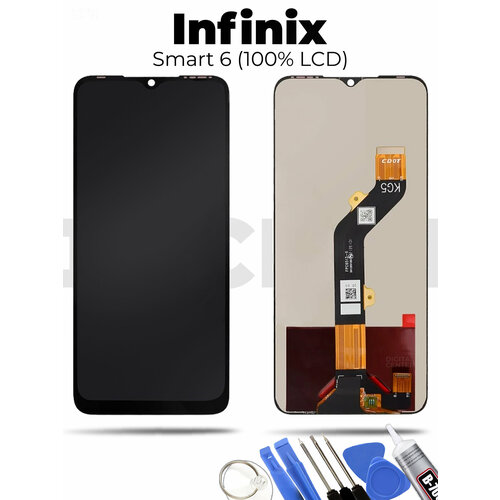 Дисплей для Infinix Smart 6 X6511 в сборе с тачскрином Черный - OR 2200₽