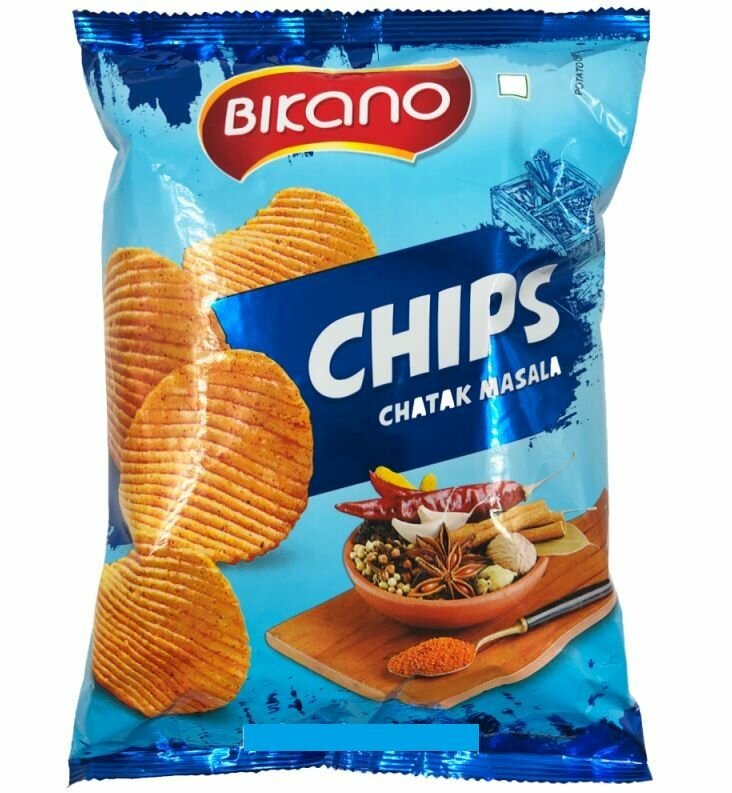Чипсы картофельные со специями CHATAK MASALA Bikano пл/п, 60гр, индийские, восточные