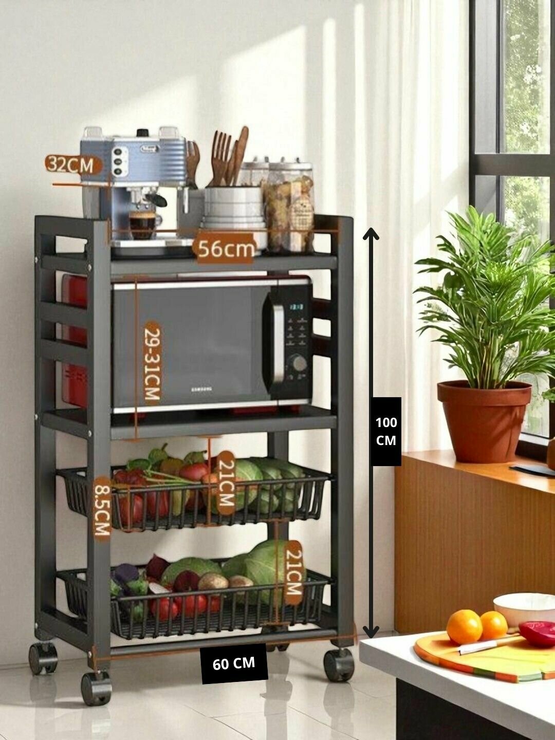 Металлический напольный шкаф, домашняя мебель, кухонная стойка с дверцей шкафа