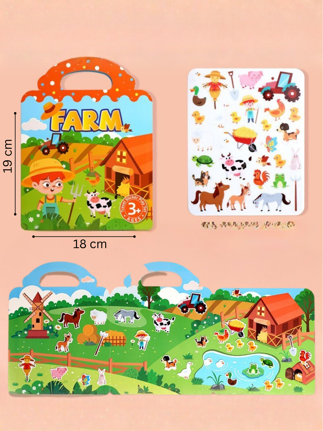 Стикеры книжные многоразовые, для игр и обучения, от 3 до 10 лет