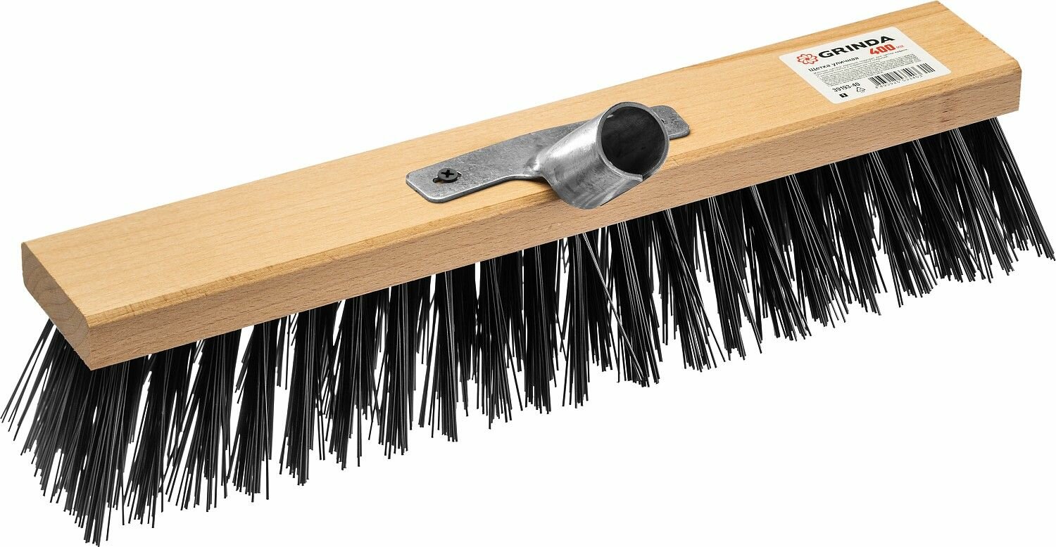 Уличная щетка GRINDA EURO буква 40 см металлический держатель d 25 мм щетина 70 мм 5 рядов без черенка 39193-40_z01