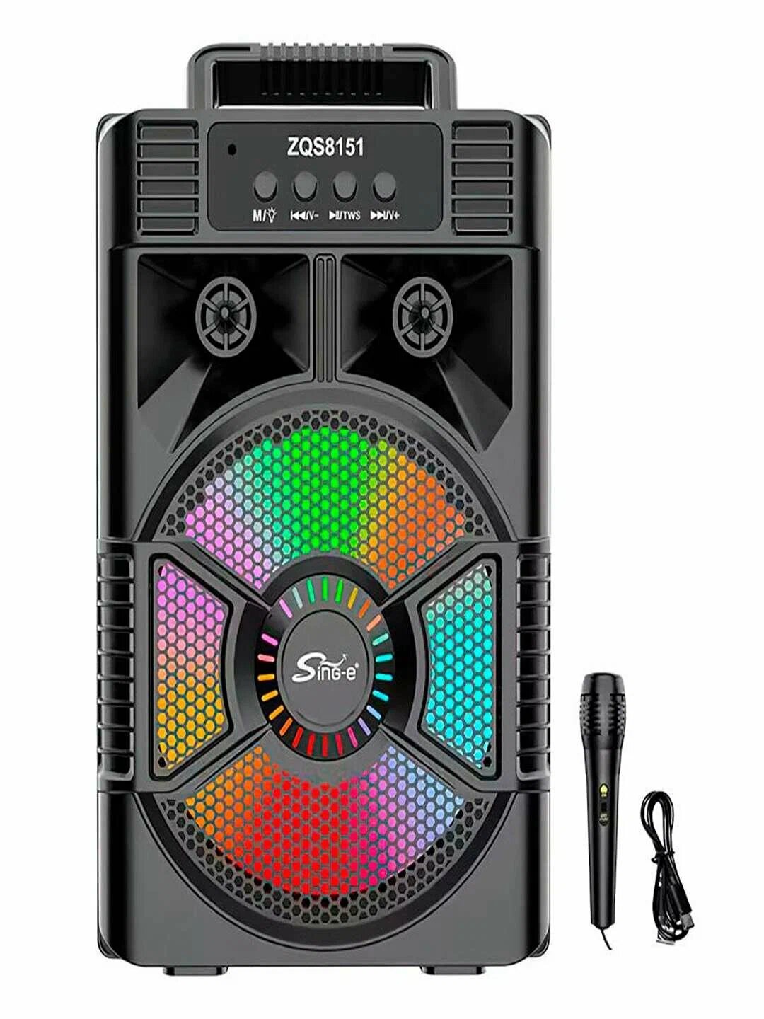 Портативная колонка ZQS8151, Bluetooth, RGB-подсветкой, для караоке