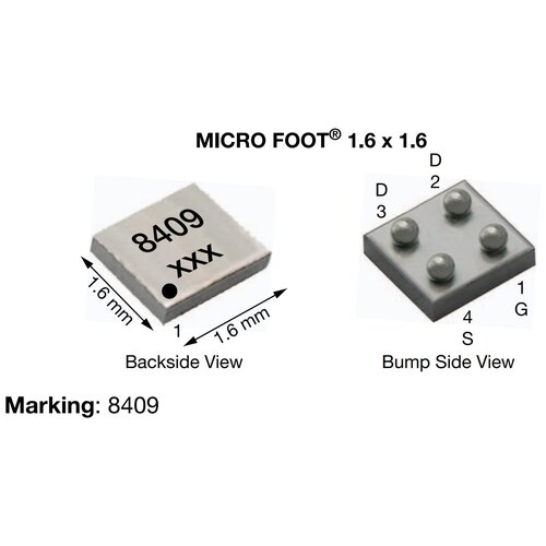 Si8409DB N-Channel MOSFET 30V 6.3A микросхема ntmfs4c06n n channel mosfet 30v 71a so 8fl