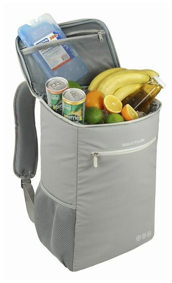 Рюкзак-холодильник Biostal Сити (25 л.), серый - фото №8