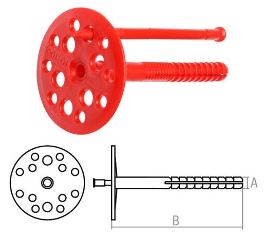 Дюбель для теплоизоляции 10х110 мм с пласт. гвоздем (1000 шт в коробе) STARFIX (SMW3-28975-1000)