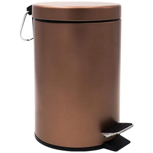 Ведро для мусора RIDDER Ed 2170838 5л, с крышкой, цвет: коричневый металлик
