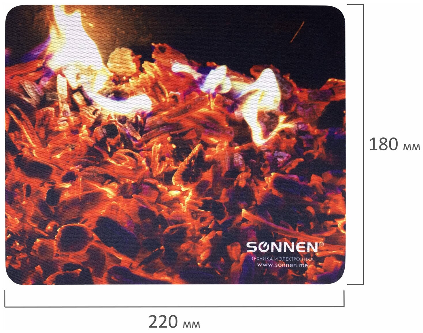 Коврик для мыши Sonnen Lions резина+ткань 22*18*0.3см - фото №7