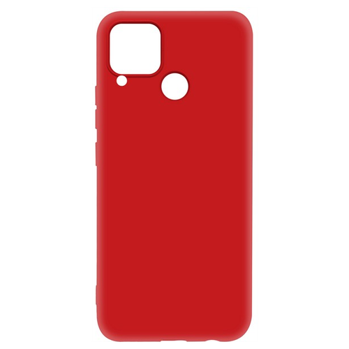 Накладка Krutoff Silicone Case для Realme C15 (красный)