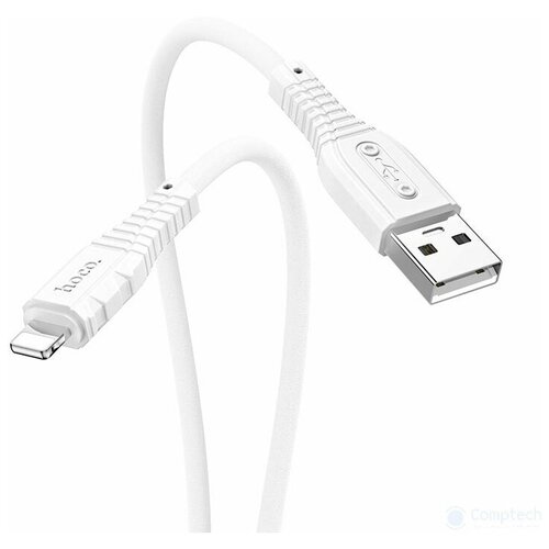 HOCO X67 USB кабель Lightning 1m 2.4A Силикон White кабель usb hoco x53 angel для lightning 2 4а 1 метр белый