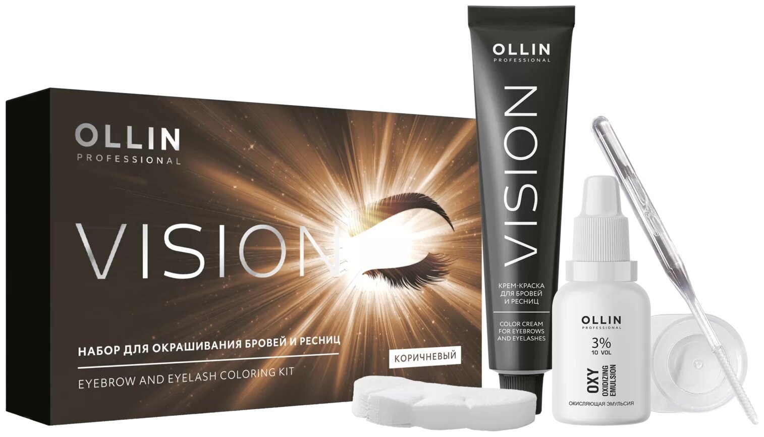 OLLIN Professional Набор для окрашивания бровей и ресниц Vision