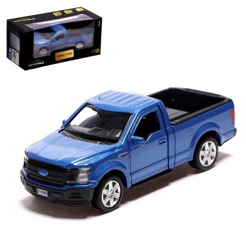 Машина металлическая FORD F-150, 1:32, инерция, открываются двери, цвет синий