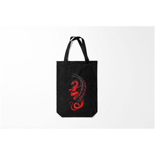 фото Сумка-шоппер / 31х42 см / популярные иллюстрации / драконы red dragon burnettie
