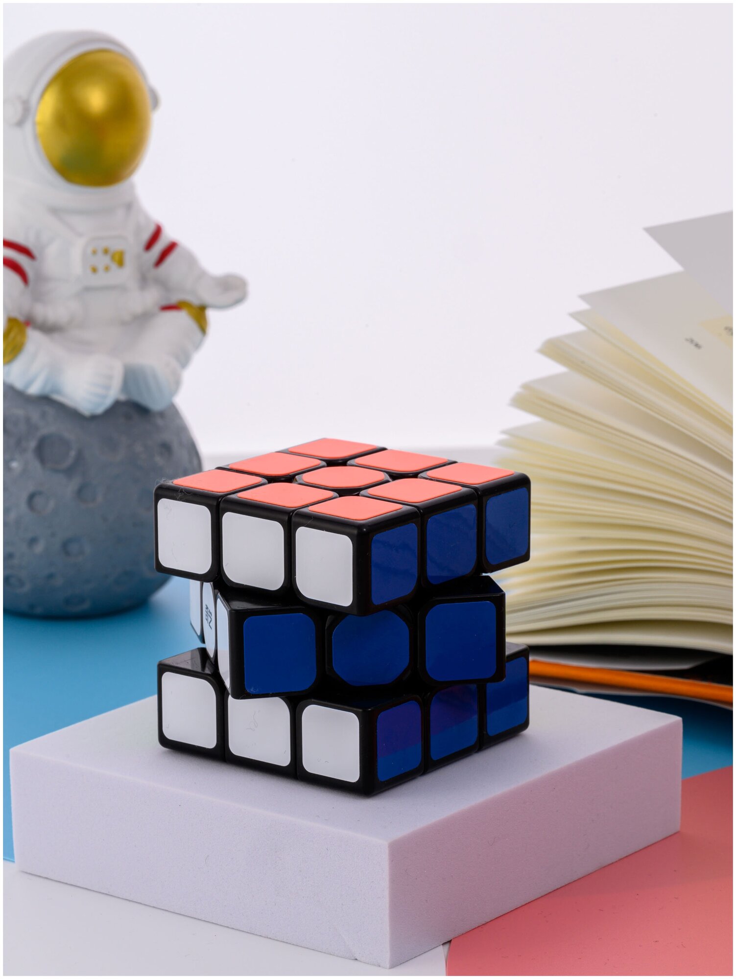 Кубик Рубика бюджетный классический QiYi (MoFangGe) 3x3x3 Sail W, black — фото 1