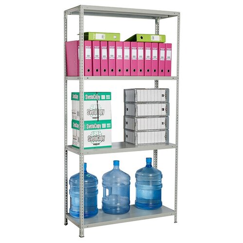 Стеллаж металлический PS 18KD/80х40/4, Модульный Универсальный, 80х40x180 см, 4 полки, Profsafe