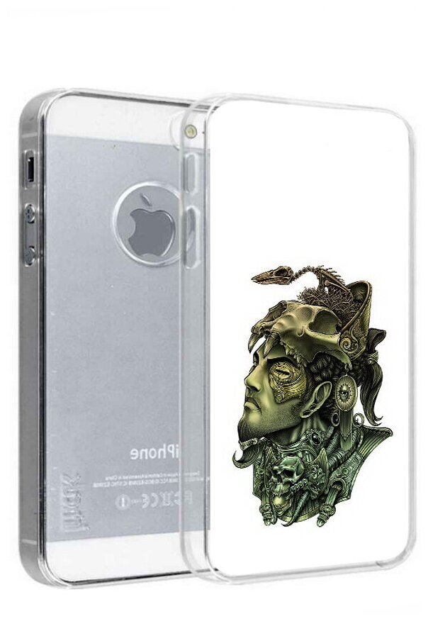Чехол задняя-панель-накладка-бампер MyPads бронзовый воин для iPhone 5/5S/SE/5SE противоударный
