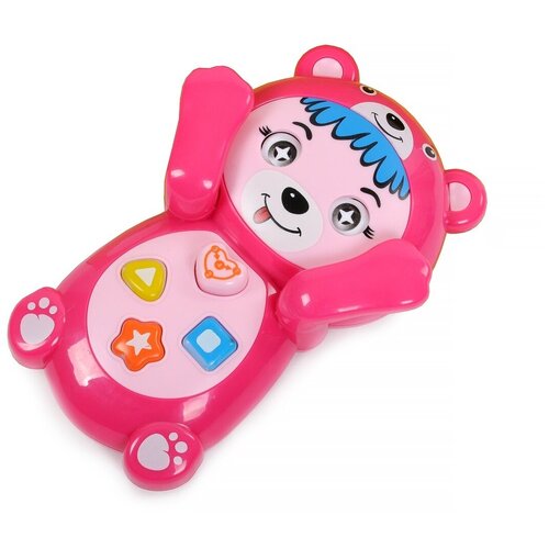Телефон развивающий на батарейках звуковые и световые эффекты в коробке обучающий детский телефон 900₽