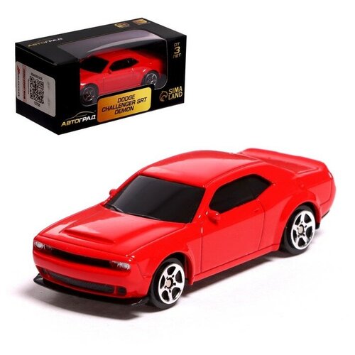 Машина металлическая DODGE CHALLENGER SRT DEMON, 1:64, цвет красный (комплект из 8 шт)