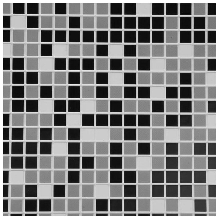 Панель ПВХ Мозаика чёрная 955*480 мм