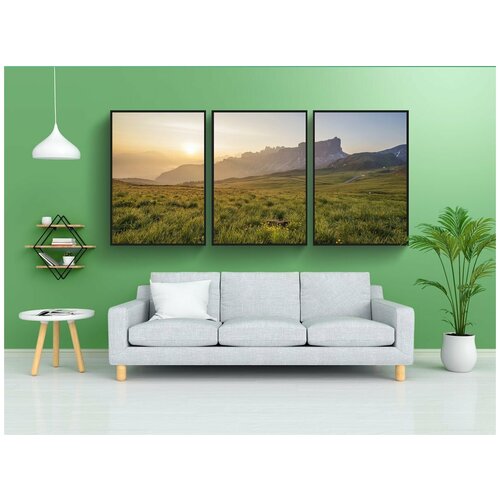 фото Набор модулных постеров для интерьера "пейзаж, природа, красивая" 60x90 см. в тубусе, без рамки lotsprints