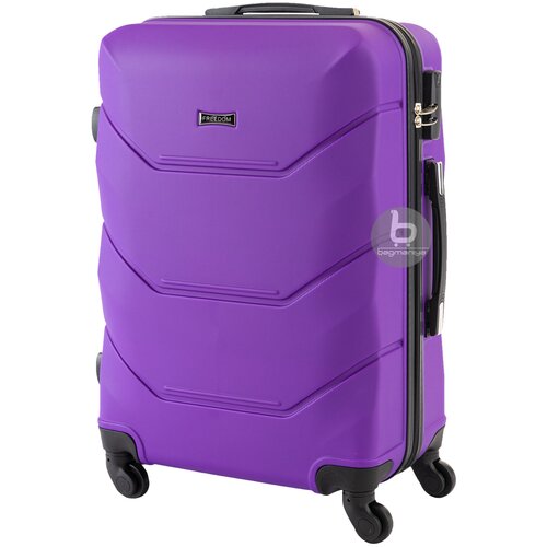 Пластиковый чемодан на 4-х колесах/Багаж/Средний M+/82Л/Прочный и легкий ABS-пластик