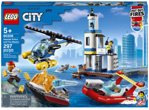 Конструктор LEGO City 60308 Операция береговой полиции и пожарных, 297 дет.