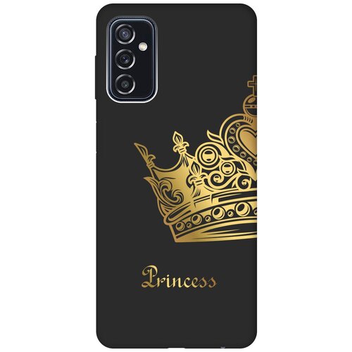 Матовый чехол True Princess для Samsung Galaxy M52 5G / Самсунг М52 с 3D эффектом черный