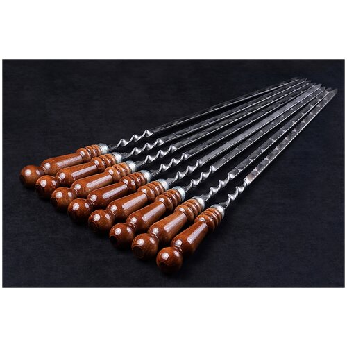 Шампура с деревянной ручкой набор из 8 штук