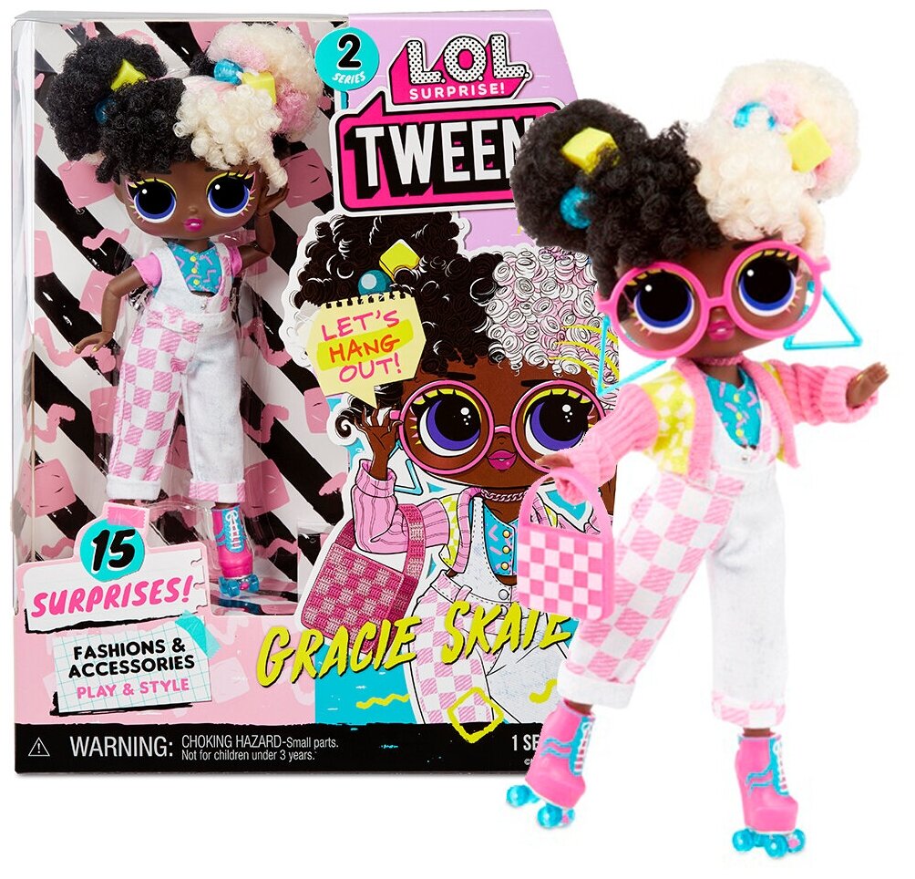 L. O. L. Surprise! Кукла LOL ЛОЛ Сюрприз Подростки - Грейси Скейтс 2 серия (LOL Tweens Series 2 Gracie Skates Fashion Doll) 579595EUC