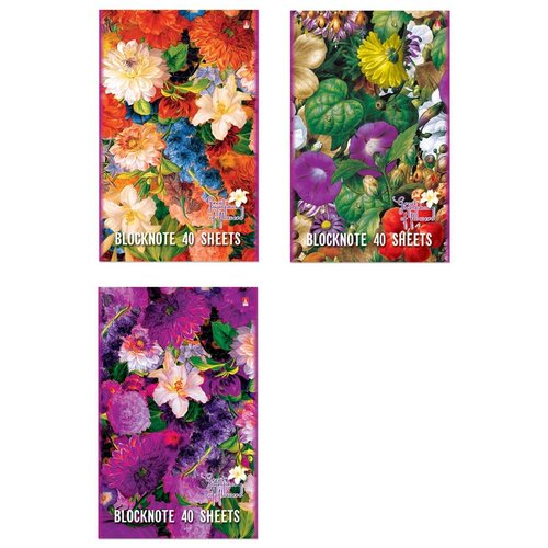 Блокнот Альт, А5 (127 х 200 мм), цветы 40 л, Арт. 3-40-300, обложка в ассортименте
