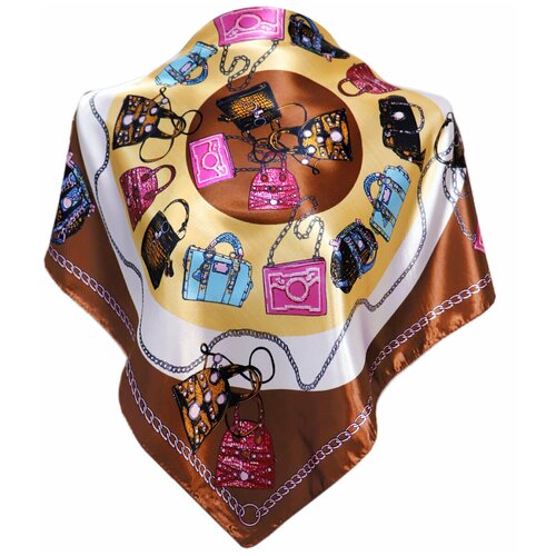 фото Платок crystel eden,58х58 см, белый, золотой