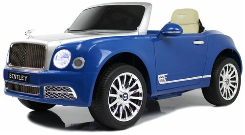 Детский электромобиль RiverToys Bentley Mulsanne (JE1006) сине-белый