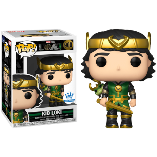 Фигурка POP Kid Loki Metallic cо стикером (Эксклюзив Funko Shop) из сериала Loki 900 фигурка локи классический сериал от hasbro