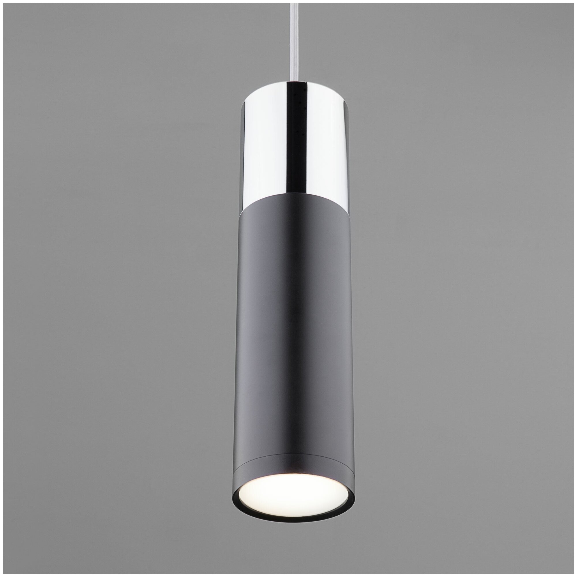 Светильник LED подвесной в стиле лофт Eurosvet 50135/1 LED хром/черный - фотография № 4