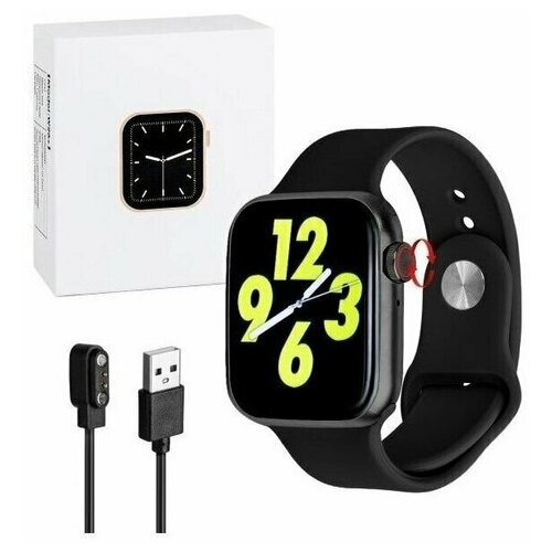 Умные смарт-часы Smart Wаtсh W26 Полный экран с датчиком температуры тела и тонометром Черные 239400₽