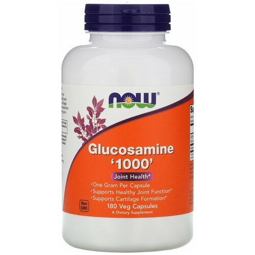 NOW Glucosamine 1000 мг 180 капс (NOW) now l glutamine 1000 мг 120 капс