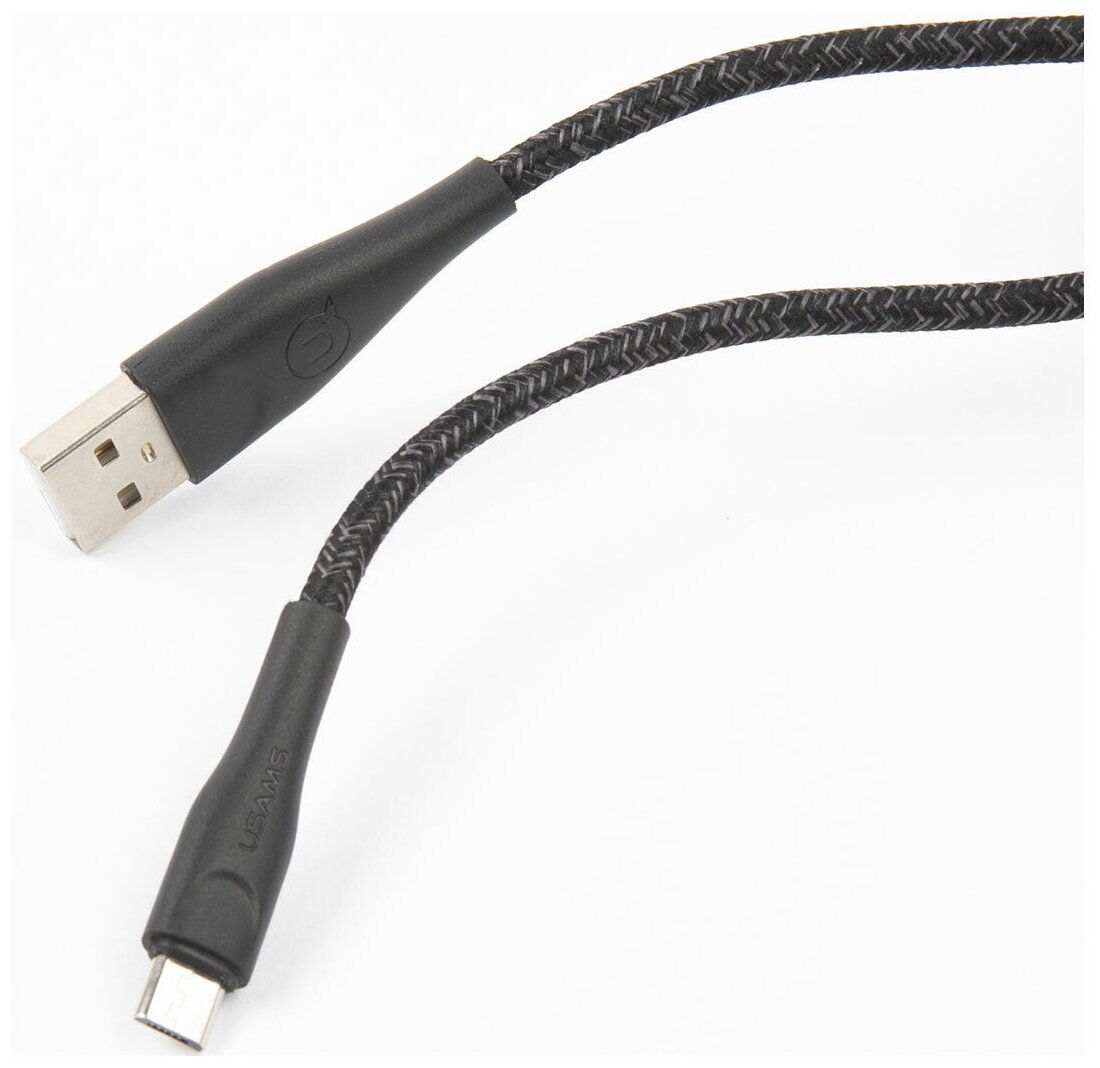 Кабель Usams SJ396 USB to microUSB 2m Black