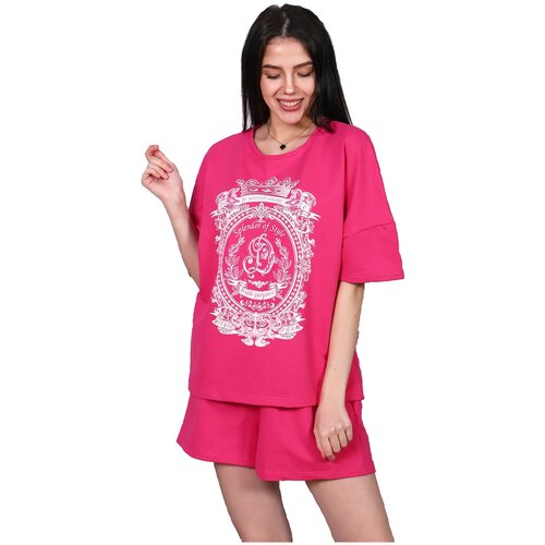 фото Костюм домашний/спортивный женский розовый, размер 54, kimrik home